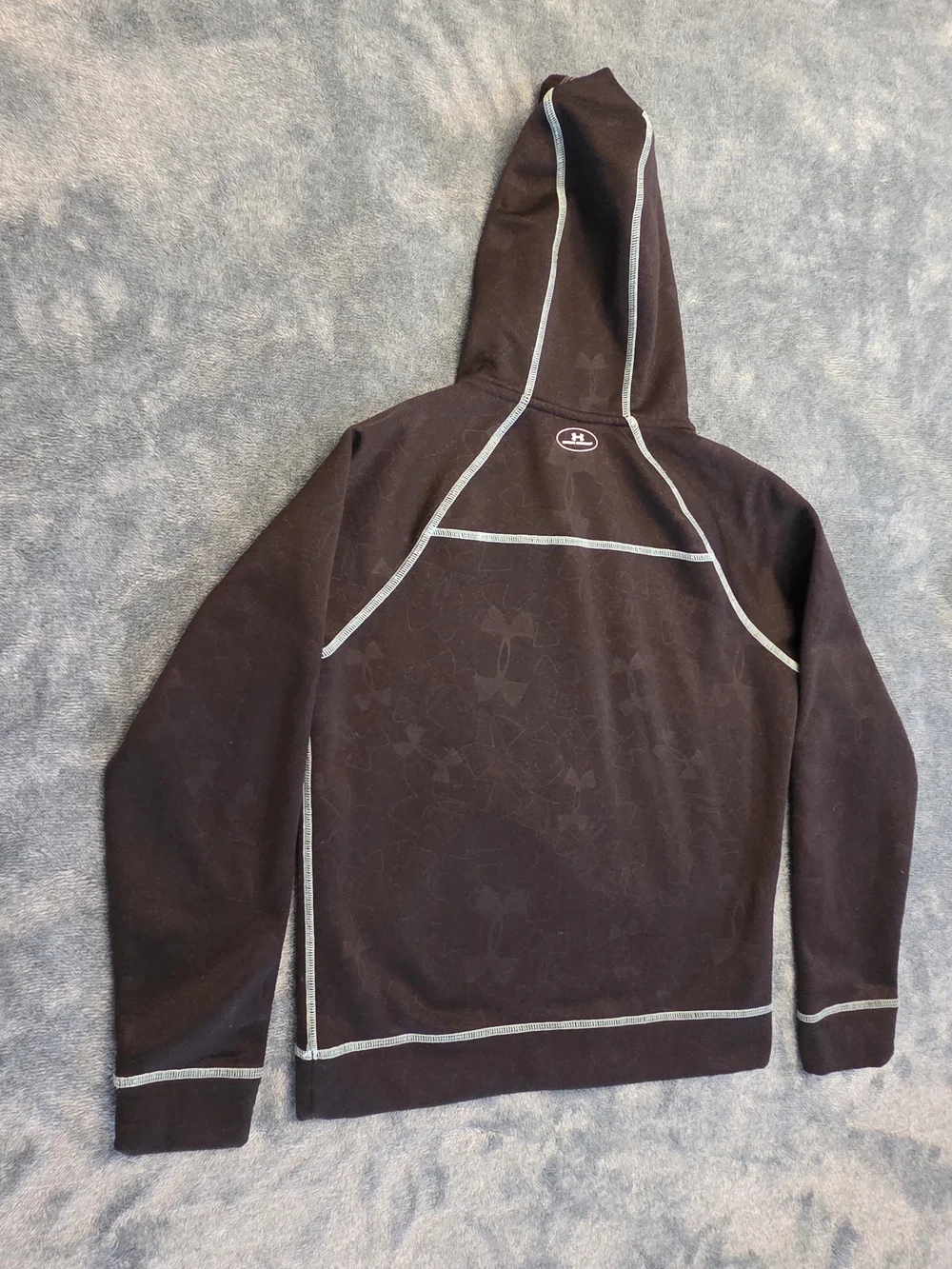Under Armour Boy's Black Crewneck Hoodie with Contrast Trim